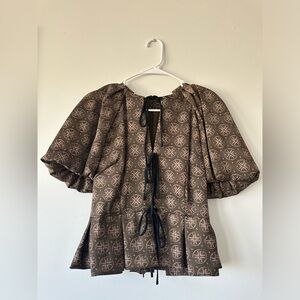 Antonio Melani Peplum Tie Top